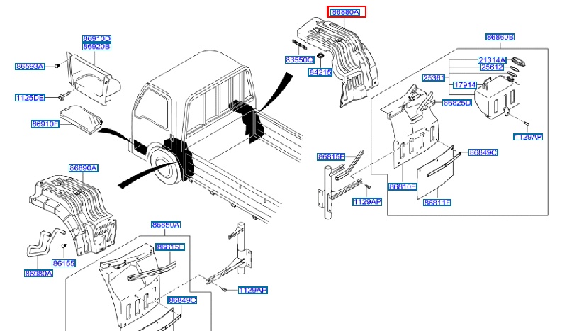 Локер передний правый для Hyundai HD 35-78 2003> купить в Смоленске