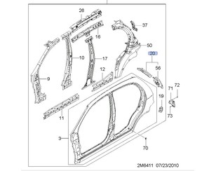 Кузовной элемент для Chevrolet Spark 2005-2010 новый