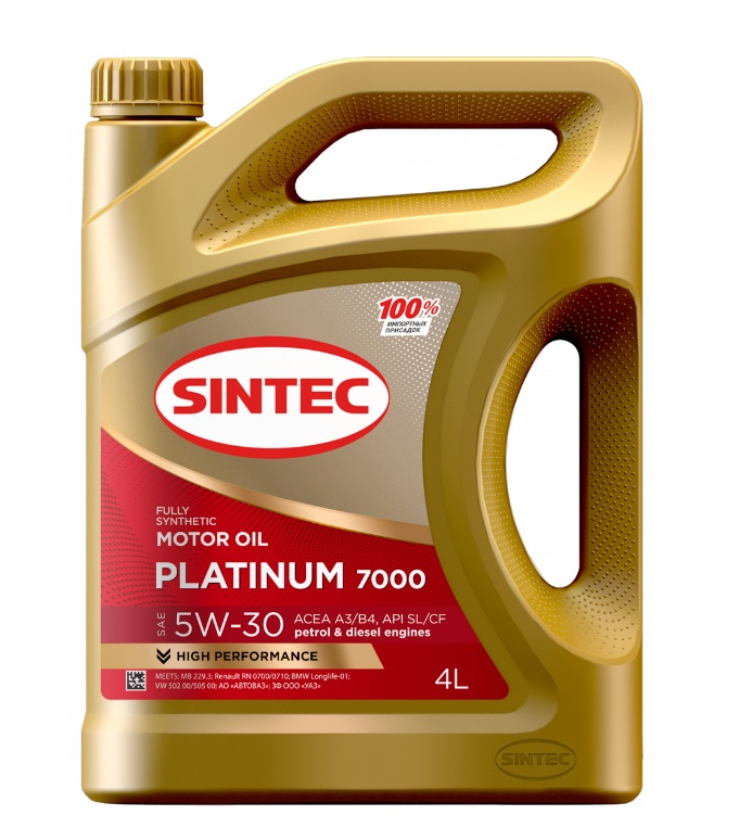 Масло SINTEC PLATINUM 7000 5W30 4Л купить в ЕвроАвто
