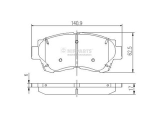 Колодки тормозные передние к-кт для Lexus LS 400 (UCF10) 1989-1994 новый