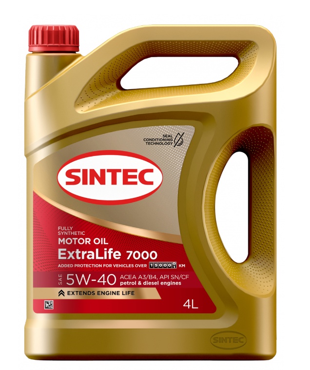 Масло SINTEC EXTRALIFE 7000 5W40 4Л СИНТЕТИКА купить в ЕвроАвто