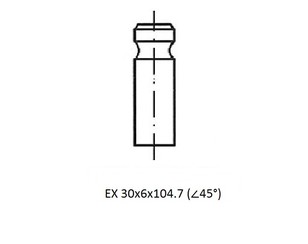 Клапан выпускной для Mazda CX 7 2007-2012 новый