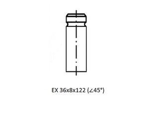 Клапан выпускной 8 для Citroen Jumper 244 2002-2006 новый