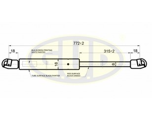 Амортизатор капота для Audi A4 [B6] 2000-2004 новый