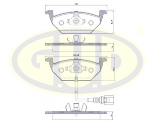Колодки тормозные передние к-кт для Skoda Yeti 2009-2018 новый