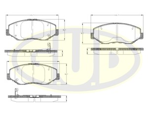 Колодки тормозные передние к-кт для Honda Element 2003-2010 новый