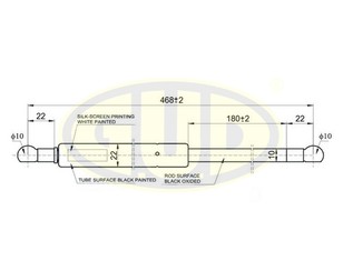 Амортизатор двери багажника для Mitsubishi Pajero/Montero Sport (K9) 1997-2008 новый