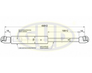Амортизатор двери багажника для Daewoo Matiz (M100/M150) 1998-2015 новый