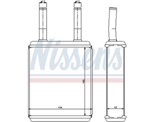 Радиатор отопителя для Hyundai Pony/Excel 1990-1995 новый