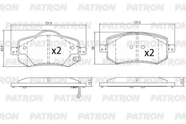 Колодки тормозные передние к-кт