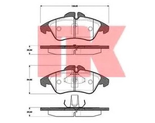 Колодки тормозные передние к-кт для Mercedes Benz Sprinter (901-905)/Sprinter Classic (909) 1995-2006 новый