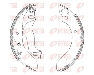 Колодки барабанные к-кт для Honda Civic 1991-1995 новый