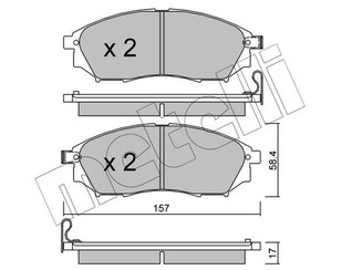 Колодки тормозные передние к-кт для Nissan 350Z (Z33) 2003-2009 новый