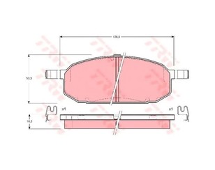 Колодки тормозные передние к-кт для Mazda 323 (BG) 1989-1994 новый