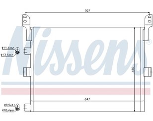 Радиатор кондиционера (конденсер) для Renault TRUCK Magnum DXI 2005-2008 новый