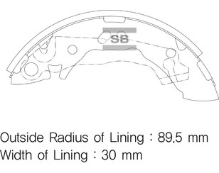 Колодки барабанные к-кт для Hyundai Atos Prime 1999-2007 новый