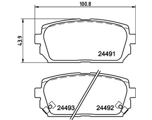 Колодки тормозные задние дисковые к-кт для Kia Carens 2006-2012 новый