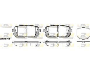 Колодки тормозные задние дисковые к-кт для Kia Carens 2006-2012 новый