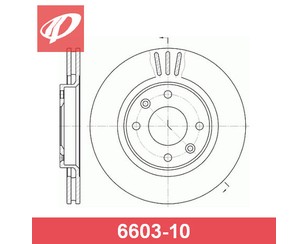 Диск тормозной передний вентилируемый для Citroen C4 II 2011> новый