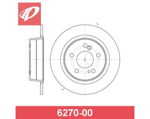 Диск тормозной задний для Mercedes Benz W202 1993-2000 новый