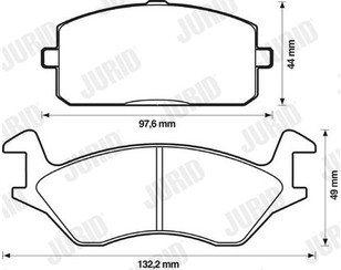 Колодки тормозные передние к-кт для Toyota Starlet P8 1989-1996 новый