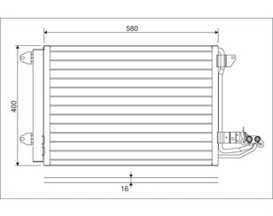 Радиатор кондиционера (конденсер) для VW Touran 2003-2010 новый