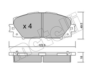 Колодки тормозные передние к-кт для Lifan X50 2015> новый