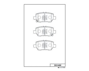 Колодки тормозные задние дисковые к-кт для Honda Legend 2006-2011 новый