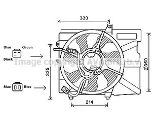 Вентилятор радиатора для Hyundai Getz 2002-2010 новый