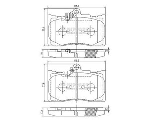 Колодки тормозные передние к-кт для Lexus GS 300/400/430 2005-2011 новый