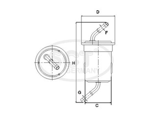 Фильтр топливный для Mazda MX-3 1991-1998 новый