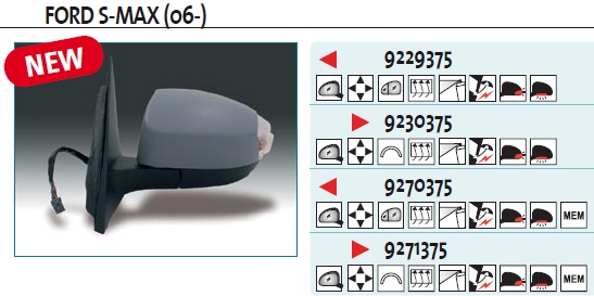 Зеркало левое электрическое