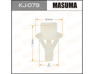 Крепеж (клоп) для Mazda 323 (BG) 1989-1994 новый