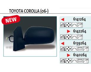 Зеркало правое электрическое для Toyota Corolla E12 2001-2007 новый