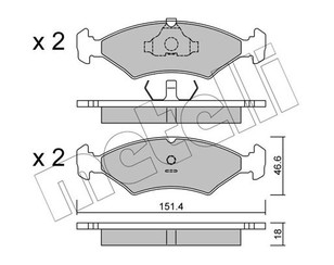 Колодки тормозные передние к-кт для Ford Puma 1997-2002 новый