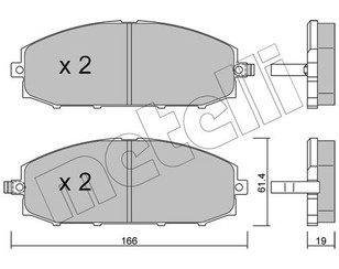 Колодки тормозные передние к-кт для Nissan Patrol (Y61) 1997-2009 новый