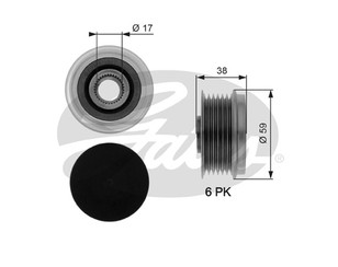 Шкив генератора для Fiat Albea 2002-2012 новый