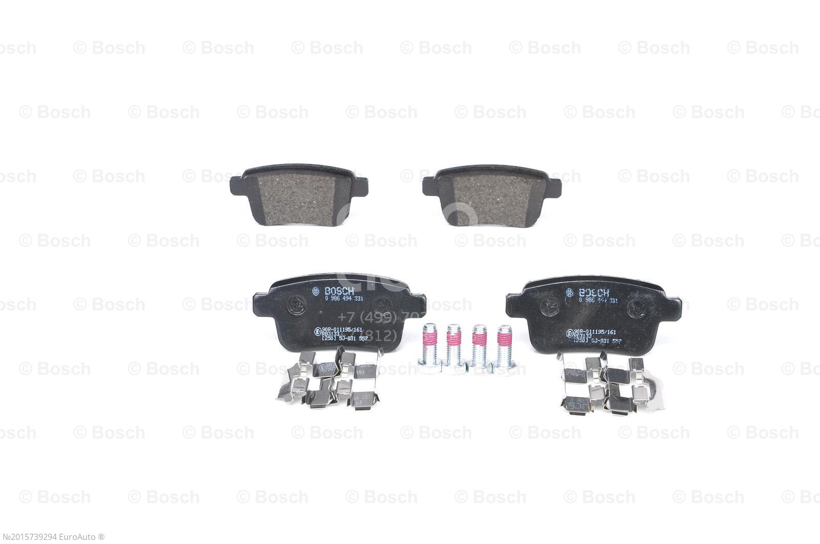 0986494331 BOSCH Колодки тормозные задние дисковые к-кт от производителя по  спец цене купить в Северодвинске