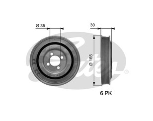 Шкив коленвала для Fiat Panda 2003-2012 новый