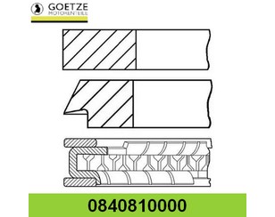 Кольца поршневые к-кт на 1 цилиндр для Volvo 240/260 1974-1993 новый