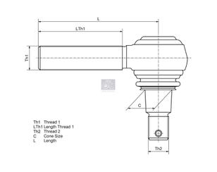 Наконечник рулевой правый для Volvo TRUCK FL10 1985-1998 новый