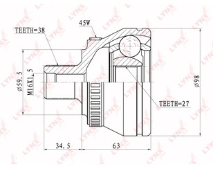 ШРУС наружный передний для Audi A4 [B5] 1994-2001 новый