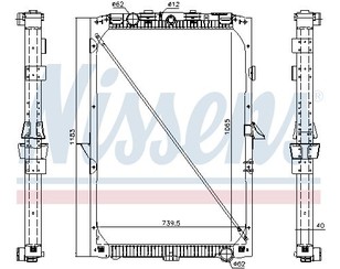 Радиатор основной для DAF XF 105 2005-2013 новый