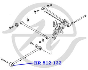 Сайлентблок продольной тяги передний (п.з.к.) для Mazda Xedos-6 1992-1999 новый