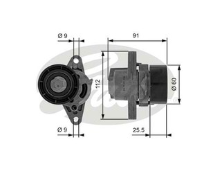 Ролик-натяжитель ручейкового ремня для Renault Scenic RX4 2000-2003 новый