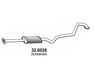 Глушитель средняя часть для Nissan Almera N16 2000-2006 новый