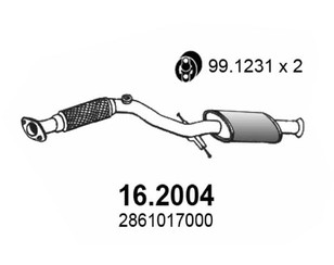 Приемная труба глушителя для Hyundai Matrix 2001-2010 новый