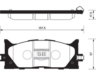 Колодки тормозные передние к-кт для Lexus ES (SV40) 2006-2012 новый