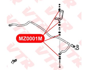 Втулка (сайлентблок) стойки стабилизатора для Mazda 626 (GE) 1992-1997 новый