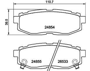 Колодки тормозные задние дисковые к-кт для Subaru Tribeca (B9) 2005-2014 новый